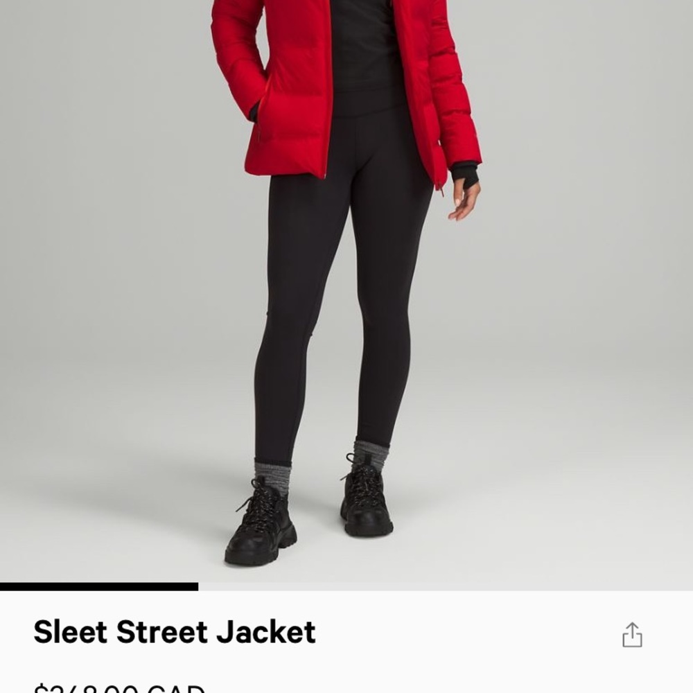 Brand new Lululemon sleet street jacket size 6